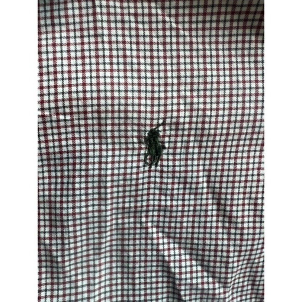 Ralph Lauren Classic Fit L/S Shirt Button Down Men's Sz XL TG Green, Red & White - Picture 3 of 8